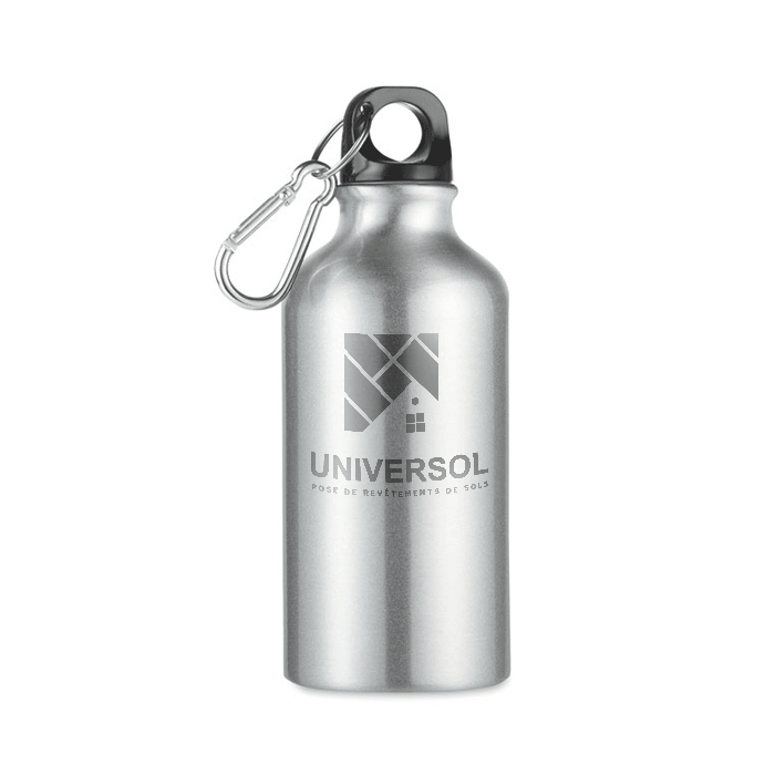 Personalisierte Aluminiumflasche mit Karabinerhaken 400ml - Samuel