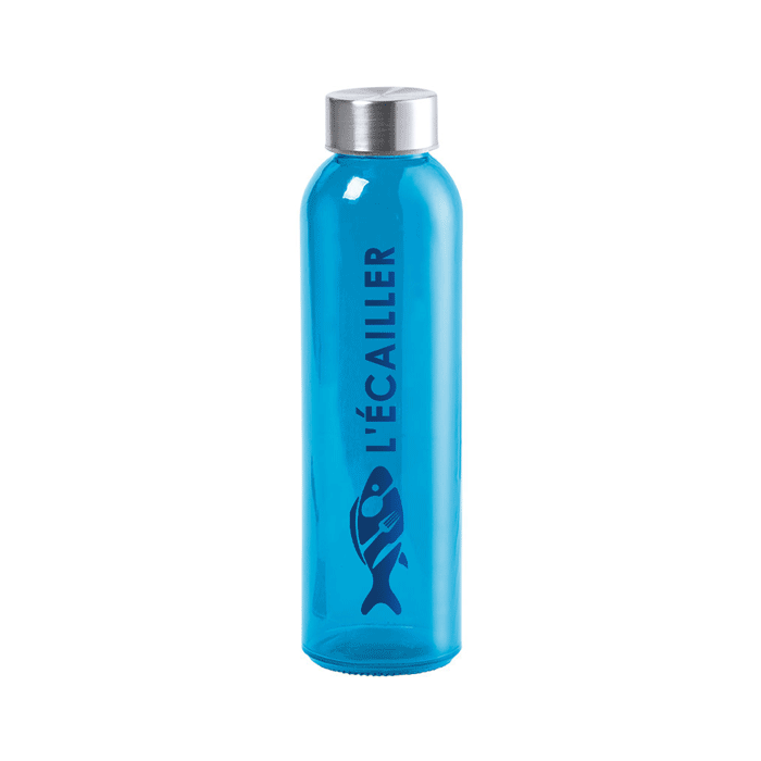 Personalisierte Glasflasche  mit Edelstahlverschluss, 550ml - Alexander