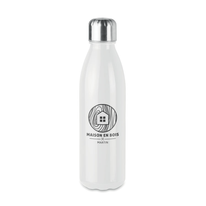 Personalisierte Glasflasche mit Edelstahlverschluss 650 ml - Simon  