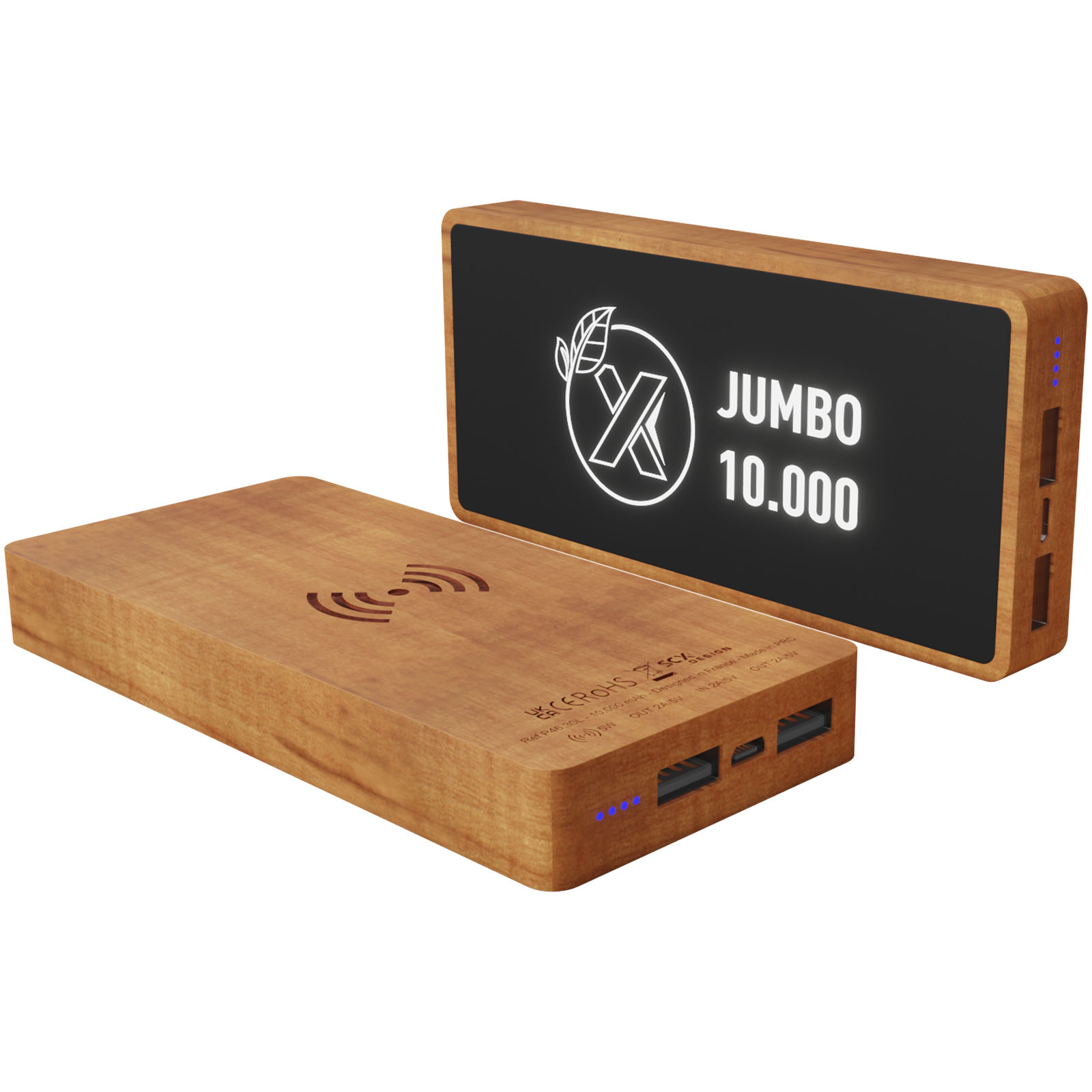 SCX.design P46 10.000 mAh wireless Powerbank aus Holz