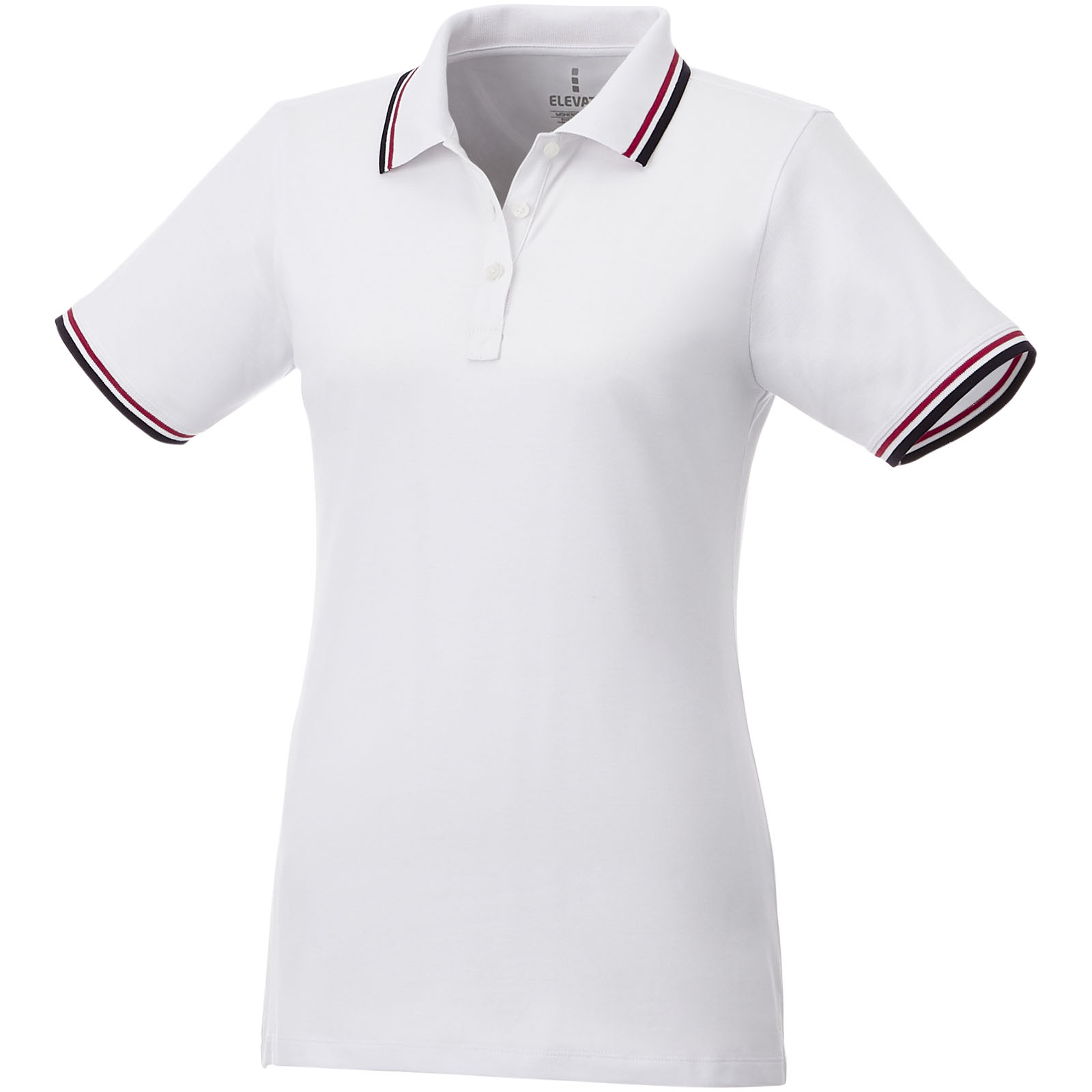 Fairfield Poloshirt mit weißem Rand für Damen