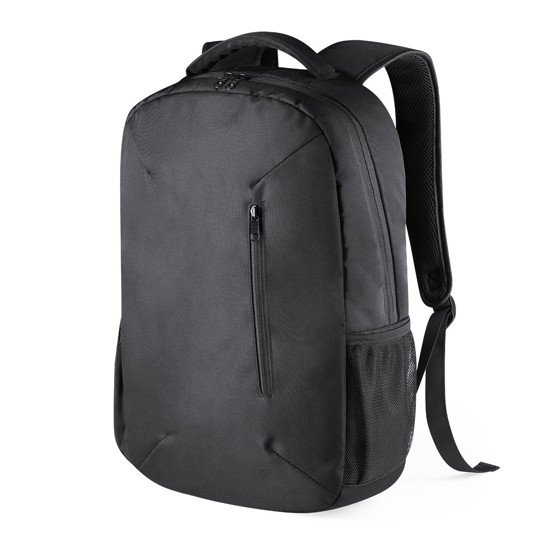 Eleganter schwarzer Nylon-Rucksack - Baden