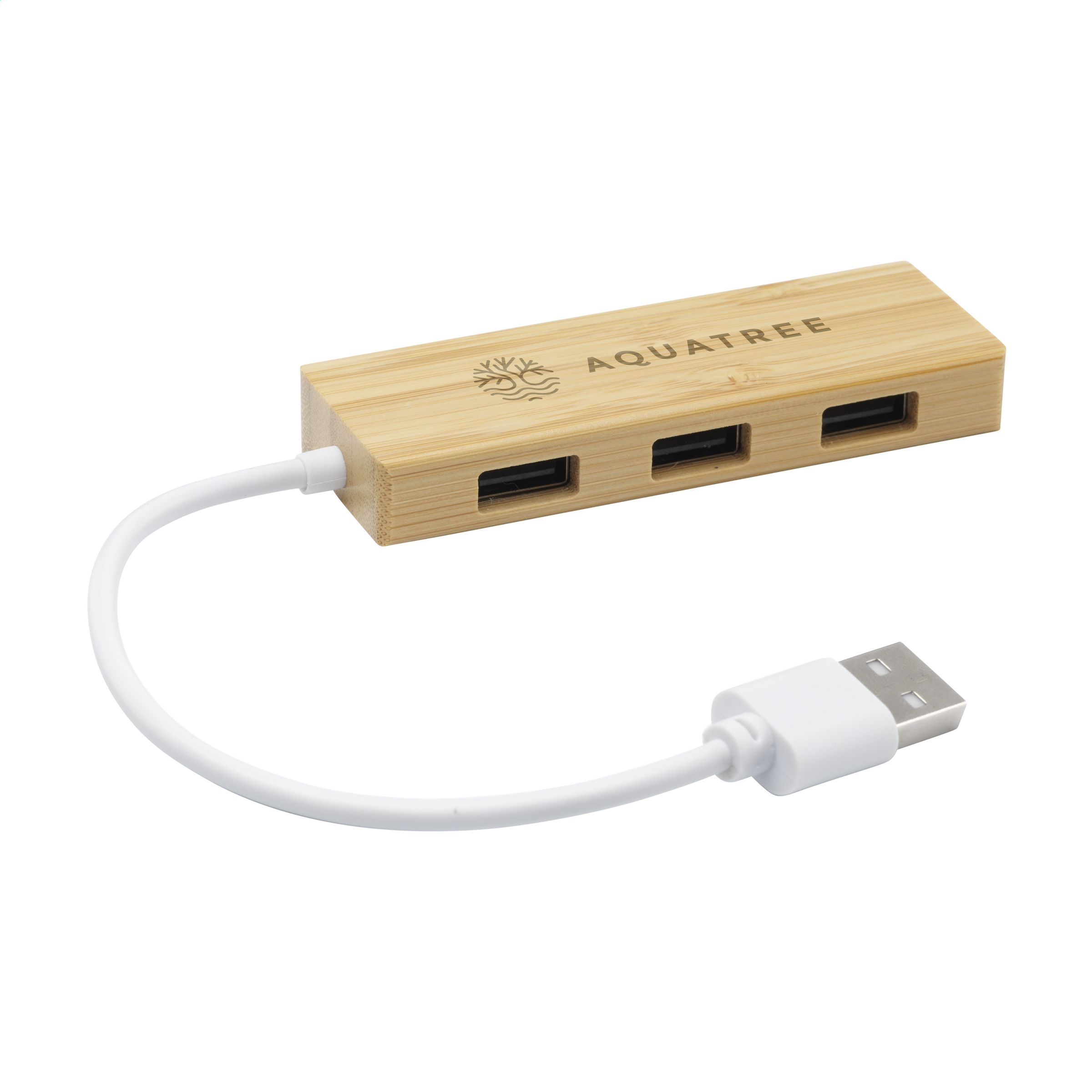 Bambus USB-Hub - Großlobming