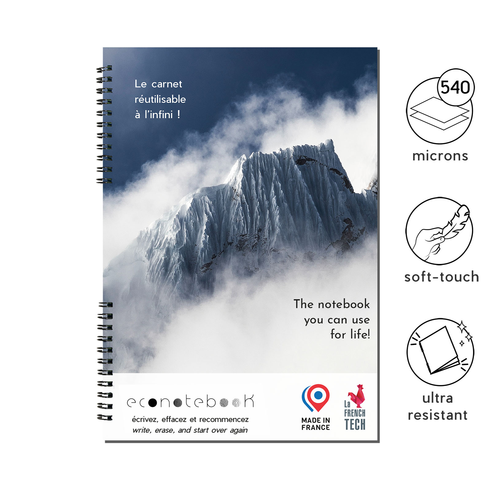 A4 EcoNotebook mit Premium-Cover - Schotten 