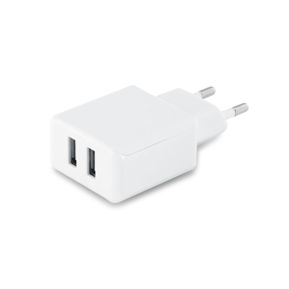 ABS USB-Adapter mit 2 5V/1-2'1A Ausgang. 62 x 42 x 23 mm - Soltau