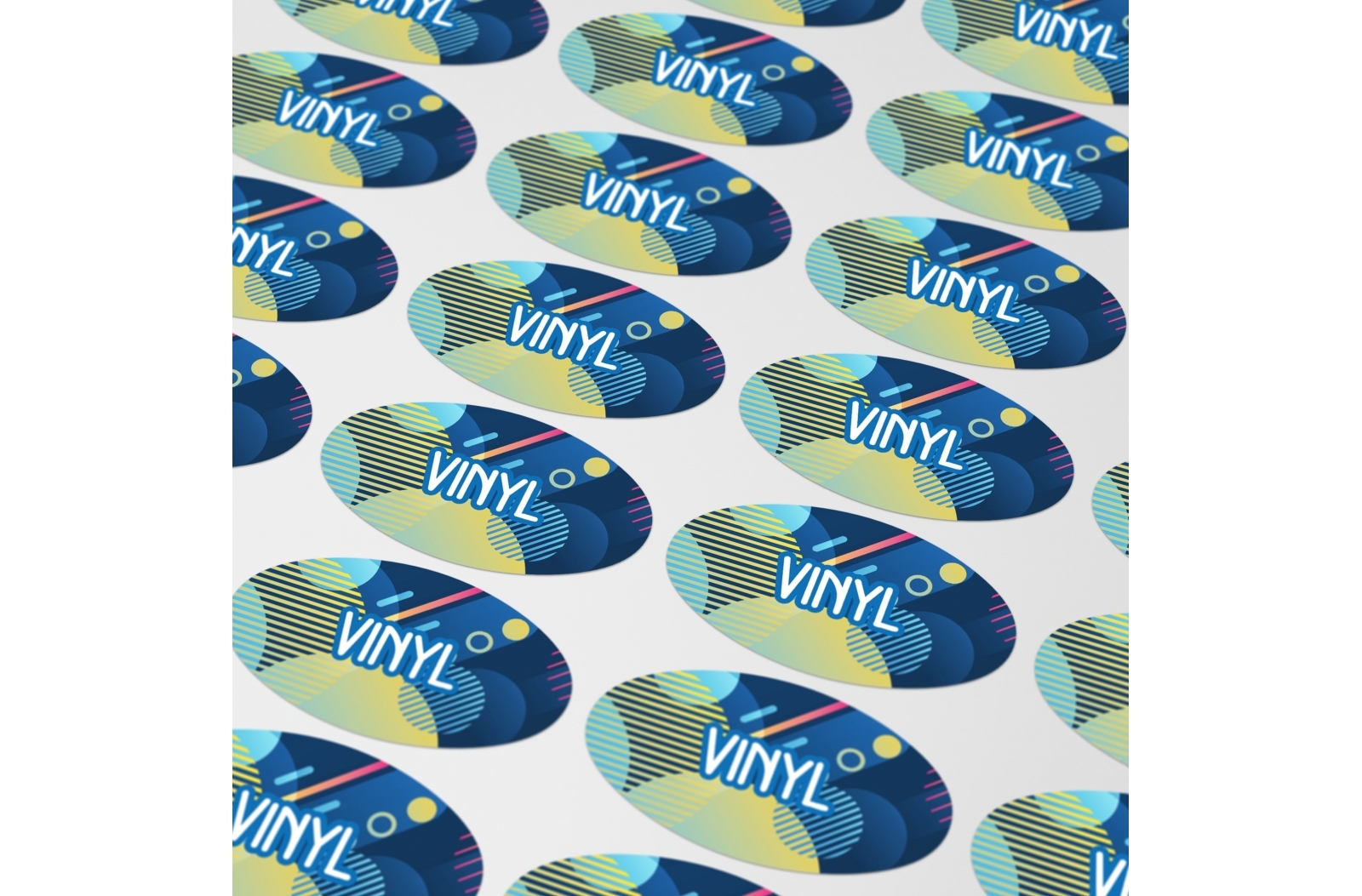 Vinyl Sticker Oval 20x10mm