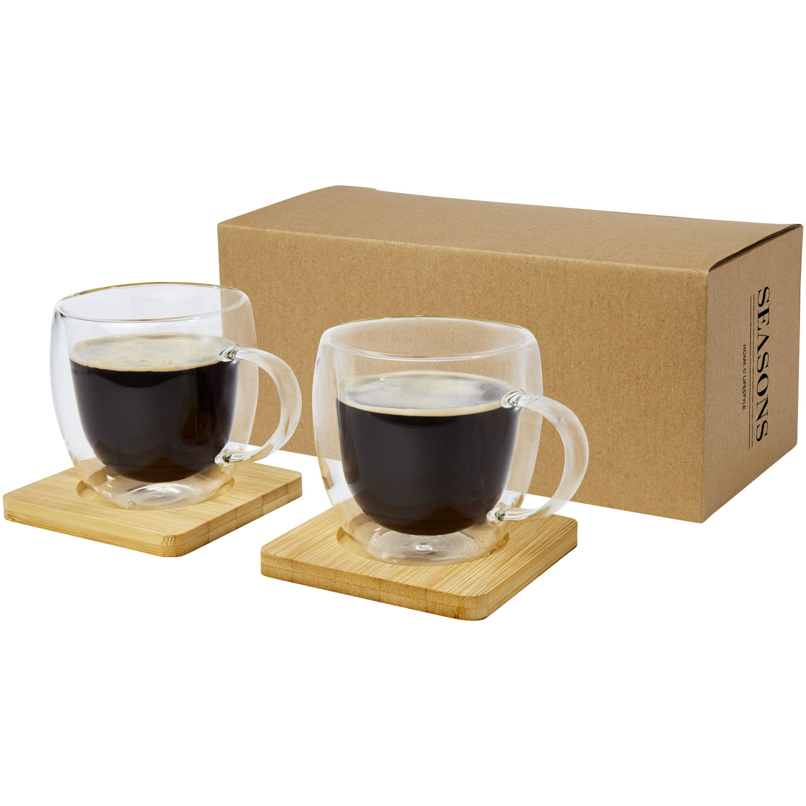 EcoGlow Doppelwandiges Thermoglas-Set