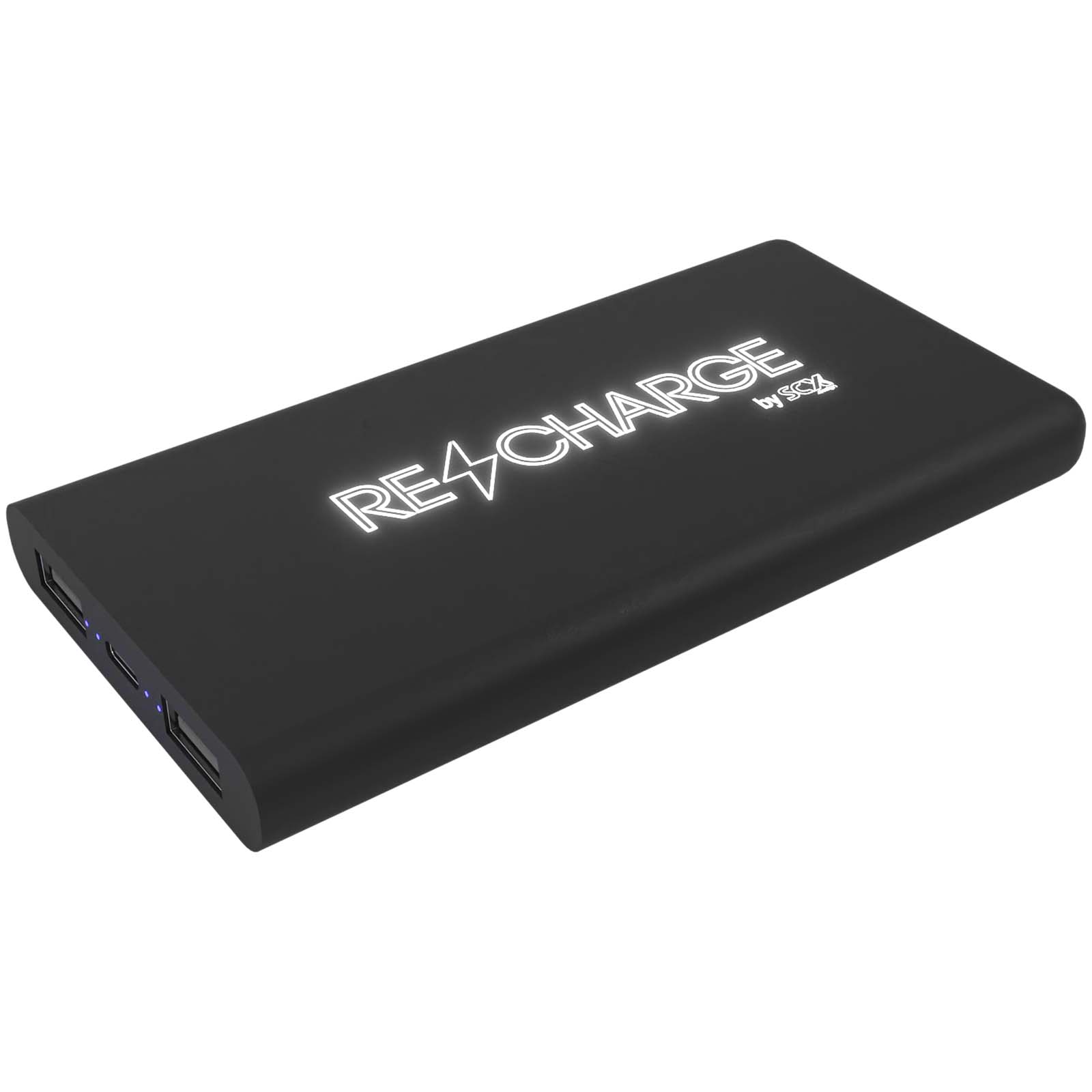 Leuchtender Gummi-Powerbank 10.000 mAh - Senden