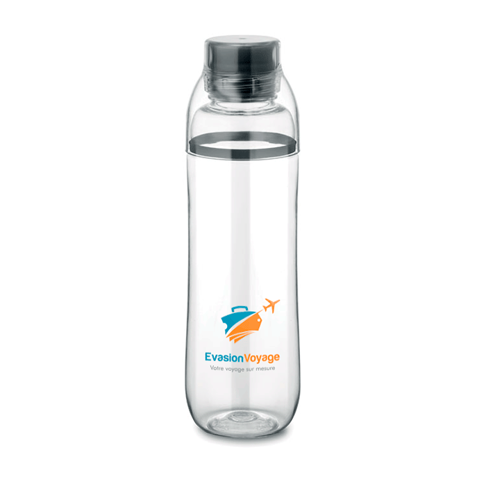 Bedruckte Trinkflasche BPA-frei mit Becher,  700 ml  - Toni 