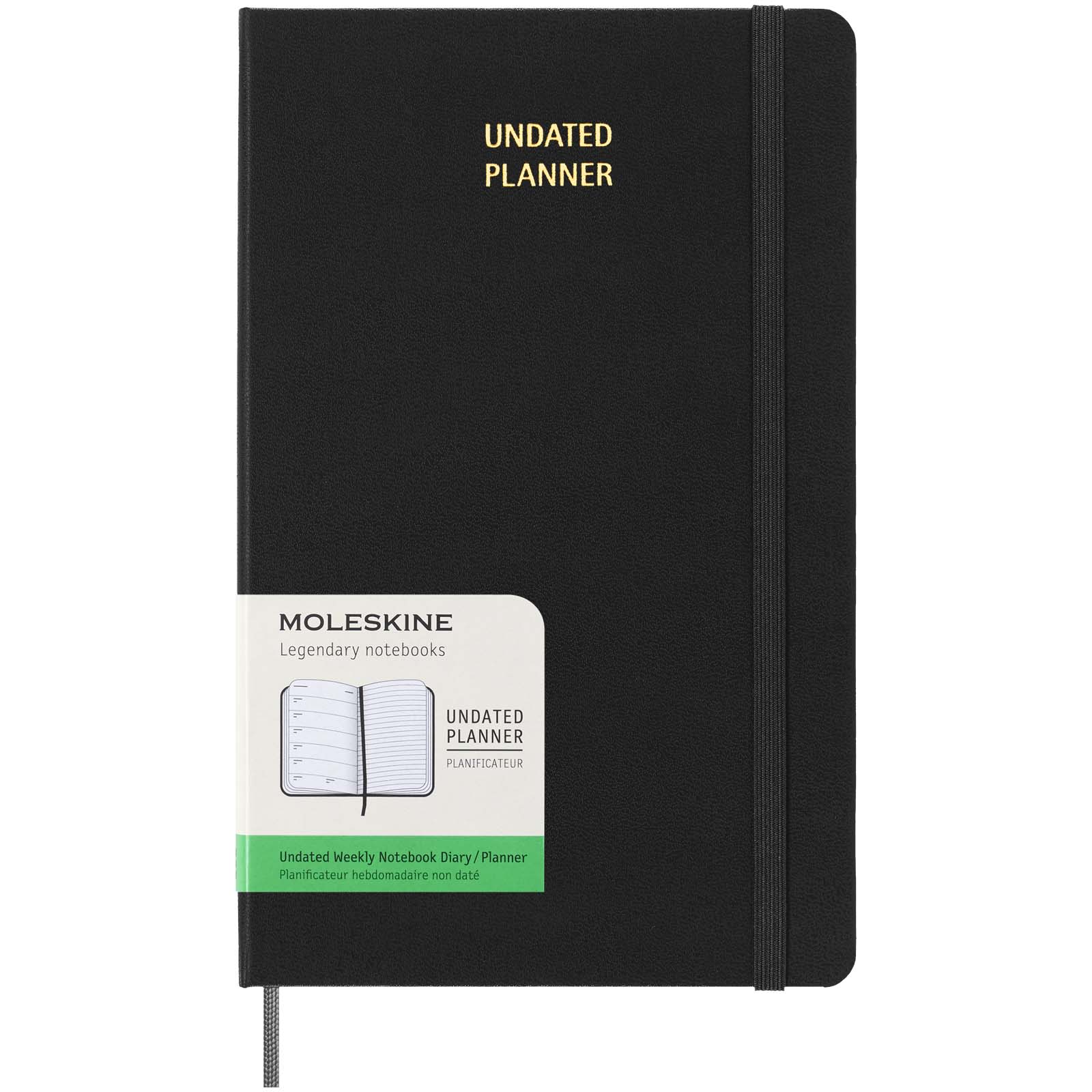 Undatierter Moleskine-Wochenplaner L mit festem Einband