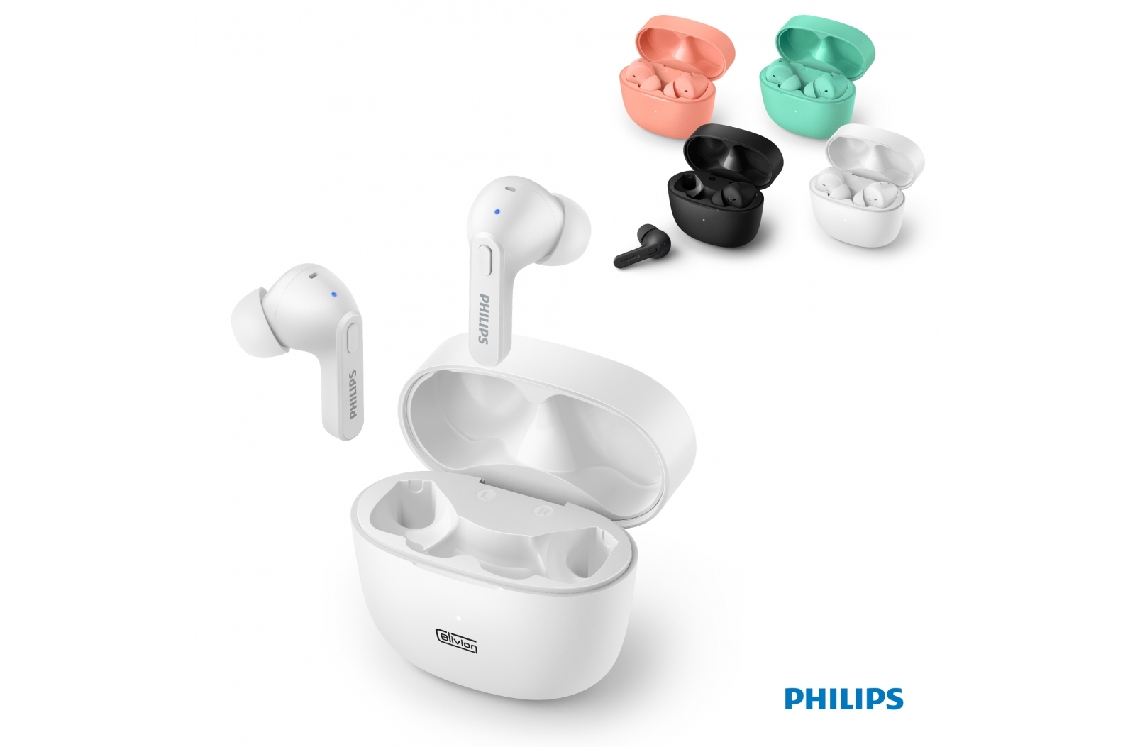 Philips TWS-Kopfhörer mit Silikontasten