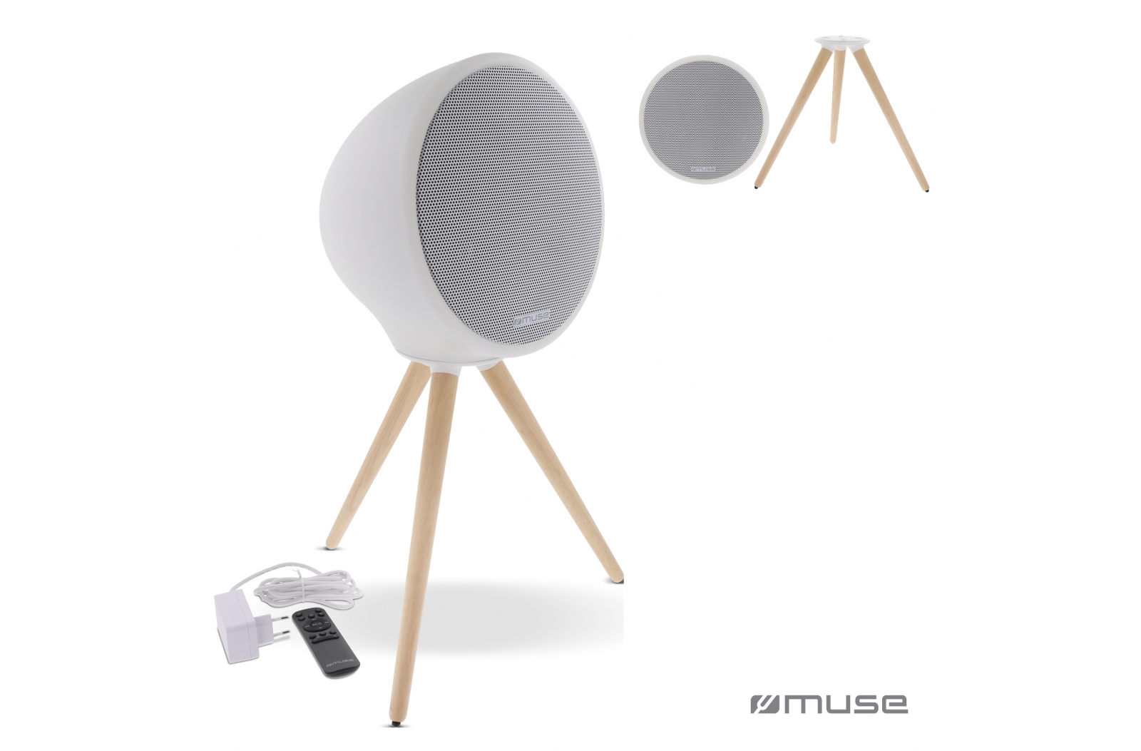 M-655 | Muse Full-LED-Bluetooth-Lautsprecher, wasserdicht, mit Stativ 100W