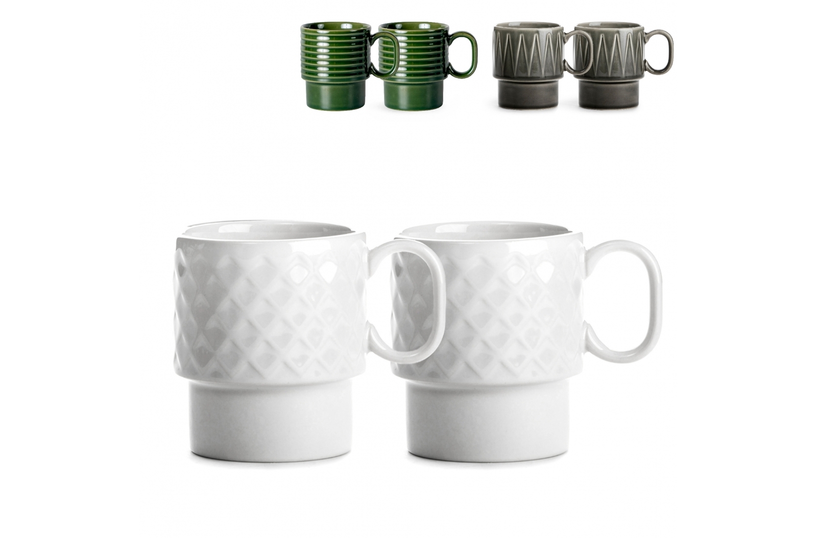 Retro Relief Kaffeetassen-Set 150ml