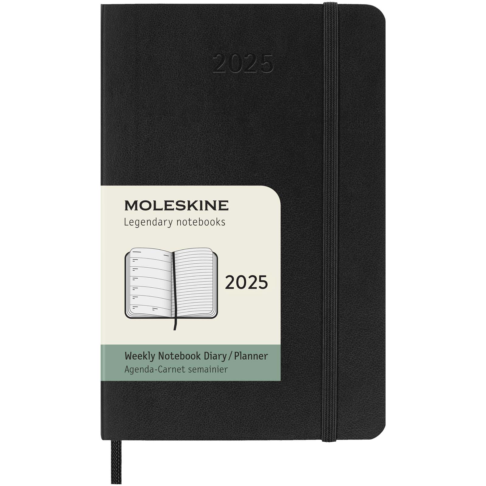 Moleskine Taschen-Wochenplaner 12 Monate mit weichem Einband