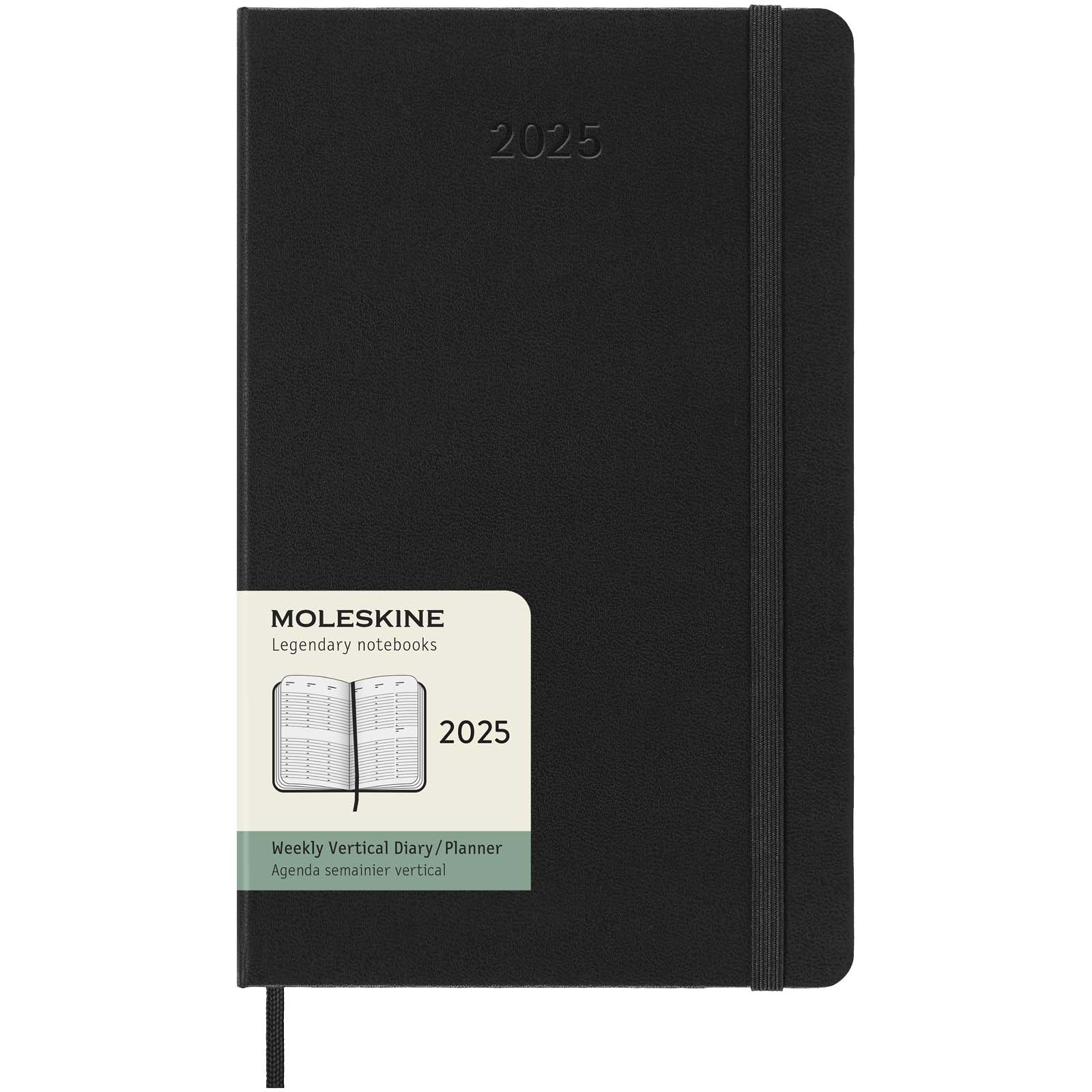 Moleskine Terminplaner L vertikal 12 Monate mit festem Einband