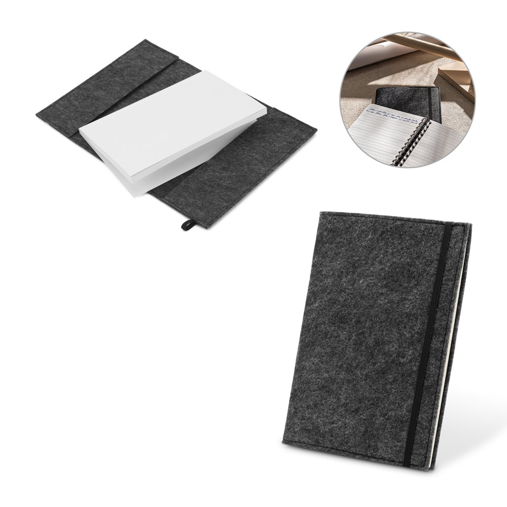 Recycled Felt Notepad A5 mit recyceltem Filzumschlag - Ranis