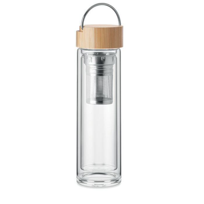 Bambus-Borosilikat-Tee-Infuser-Flasche