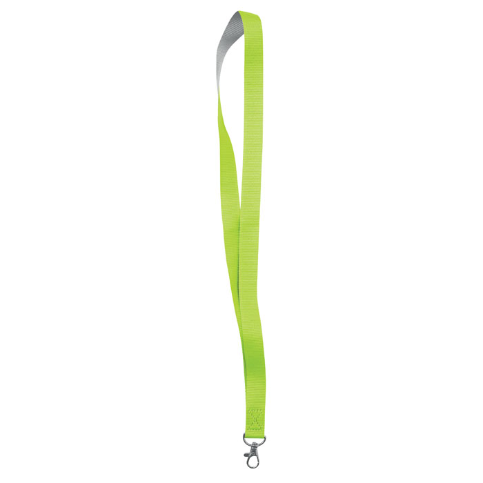 Neon-Lanyard mit Metallhaken und Klettverschluss - Abtenau