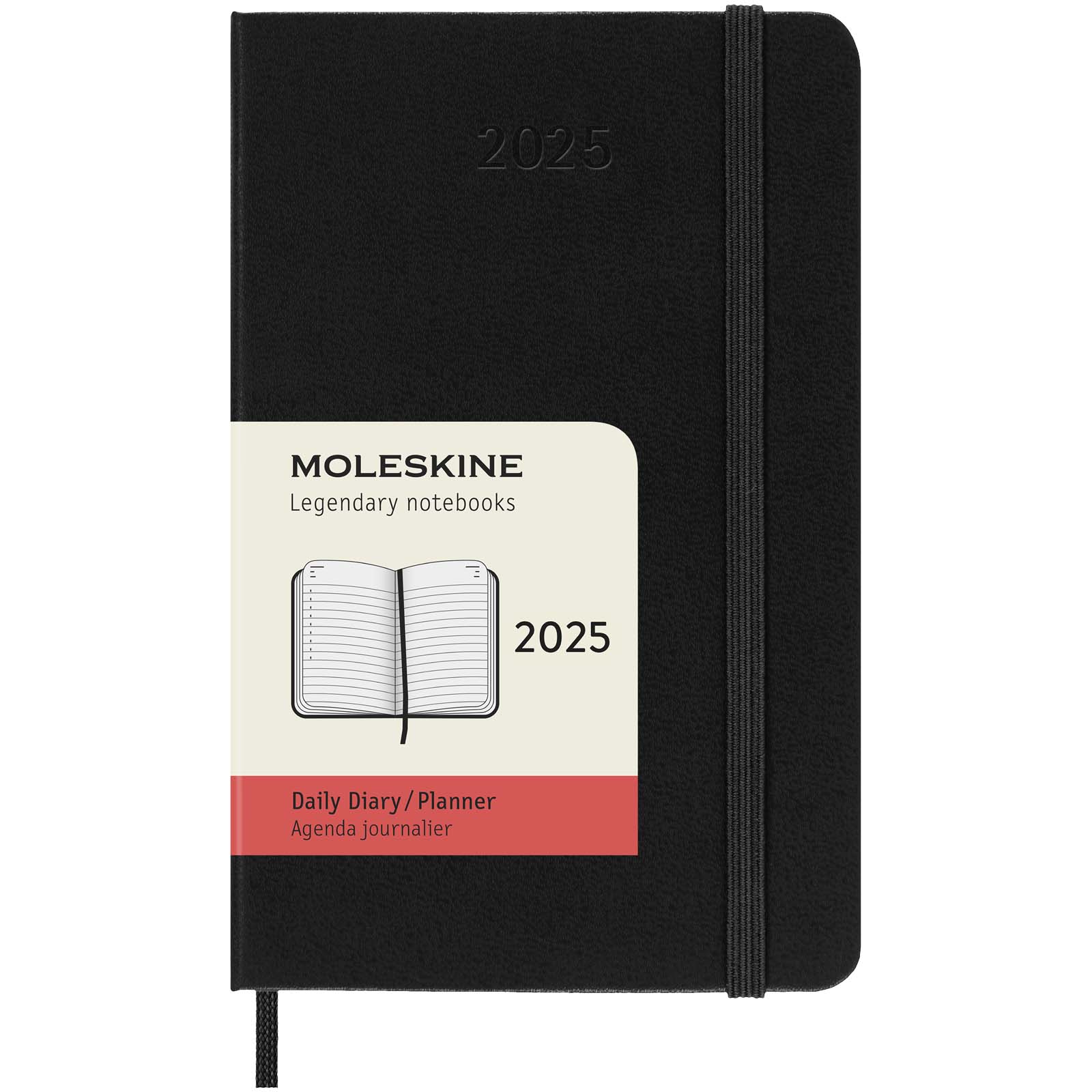 Moleskine 12-Monats-Tages-Taschenplaner mit festem Einband