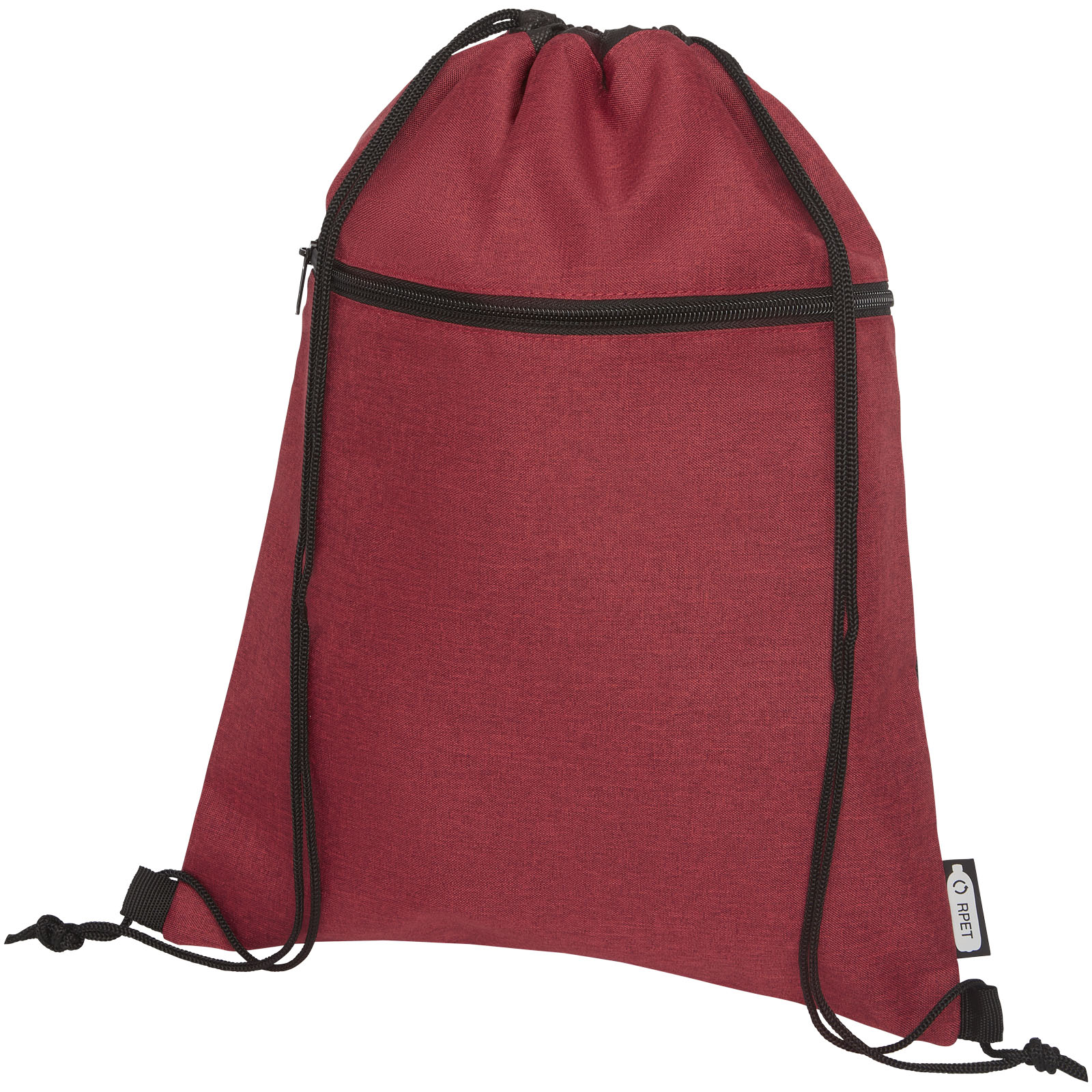 Melierte Kordelzug-Rucksack